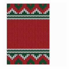 Christmas Pattern, Fabric Texture, Knitted Red Background Large Garden Flag (Two Sides) from ArtsNow.com Back