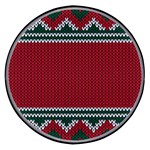 Christmas Pattern, Fabric Texture, Knitted Red Background Wireless Fast Charger(Black)