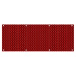 Christmas Pattern, Fabric Texture, Knitted Red Background Banner and Sign 8  x 3 