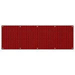 Christmas Pattern, Fabric Texture, Knitted Red Background Banner and Sign 12  x 4 