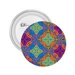 Colorful Floral Ornament, Floral Patterns 2.25  Buttons