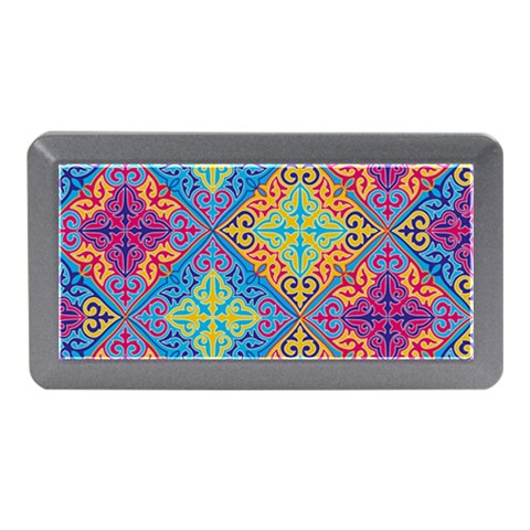 Colorful Floral Ornament, Floral Patterns Memory Card Reader (Mini) from ArtsNow.com Front