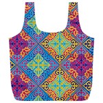 Colorful Floral Ornament, Floral Patterns Full Print Recycle Bag (XL)