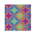 Colorful Floral Ornament, Floral Patterns Square Satin Scarf (30  x 30 )