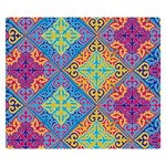 Colorful Floral Ornament, Floral Patterns Premium Plush Fleece Blanket (Small)