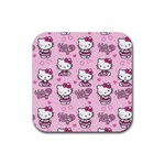 Cute Hello Kitty Collage, Cute Hello Kitty Rubber Coaster (Square)