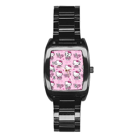 Cute Hello Kitty Collage, Cute Hello Kitty Stainless Steel Barrel Watch from ArtsNow.com Front