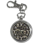 Decorative Ornament Texture, Retro Floral Texture, Vintage Texture, Gray Key Chain Watches