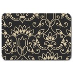 Decorative Ornament Texture, Retro Floral Texture, Vintage Texture, Gray Large Doormat