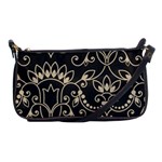 Decorative Ornament Texture, Retro Floral Texture, Vintage Texture, Gray Shoulder Clutch Bag