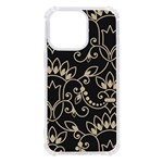 Decorative Ornament Texture, Retro Floral Texture, Vintage Texture, Gray iPhone 13 Pro TPU UV Print Case