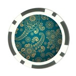 European Pattern, Blue, Desenho, Retro, Style Poker Chip Card Guard