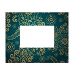 European Pattern, Blue, Desenho, Retro, Style White Tabletop Photo Frame 4 x6 