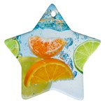 Fruits, Fruit, Lemon, Lime, Mandarin, Water, Orange Ornament (Star)