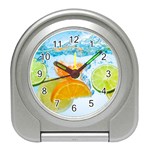 Fruits, Fruit, Lemon, Lime, Mandarin, Water, Orange Travel Alarm Clock