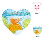 Fruits, Fruit, Lemon, Lime, Mandarin, Water, Orange Playing Cards Single Design (Heart)