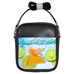 Fruits, Fruit, Lemon, Lime, Mandarin, Water, Orange Girls Sling Bag