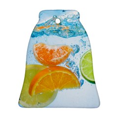 Fruits, Fruit, Lemon, Lime, Mandarin, Water, Orange Bell Ornament (Two Sides) from ArtsNow.com Back