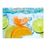 Fruits, Fruit, Lemon, Lime, Mandarin, Water, Orange Two Sides Premium Plush Fleece Blanket (Mini)