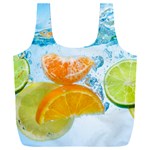 Fruits, Fruit, Lemon, Lime, Mandarin, Water, Orange Full Print Recycle Bag (XXL)