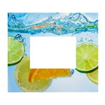 Fruits, Fruit, Lemon, Lime, Mandarin, Water, Orange White Wall Photo Frame 5  x 7 