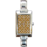 Gold Pattern Texture, Seamless Texture Rectangle Italian Charm Watch