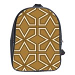 Gold Pattern Texture, Seamless Texture School Bag (Large)