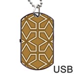 Gold Pattern Texture, Seamless Texture Dog Tag USB Flash (One Side)