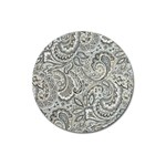 Gray Paisley Texture, Paisley Magnet 3  (Round)