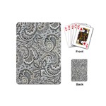 Gray Paisley Texture, Paisley Playing Cards Single Design (Mini)