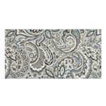 Gray Paisley Texture, Paisley Satin Shawl 45  x 80 