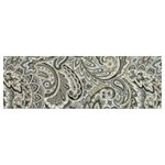 Gray Paisley Texture, Paisley Banner and Sign 12  x 4 