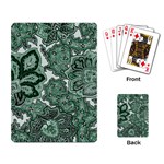 Green Ornament Texture, Green Flowers Retro Background Playing Cards Single Design (Rectangle)