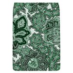 Green Ornament Texture, Green Flowers Retro Background Removable Flap Cover (S)