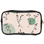 Plants Pattern Design Branches Branch Leaves Botanical Boho Bohemian Texture Drawing Circles Nature Toiletries Bag (One Side)