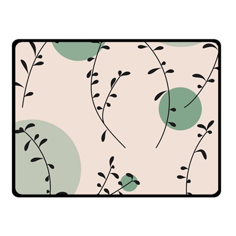 Plants Pattern Design Branches Branch Leaves Botanical Boho Bohemian Texture Drawing Circles Nature Fleece Blanket (Small) from ArtsNow.com 50 x40  Blanket Front