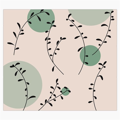 Plants Pattern Design Branches Branch Leaves Botanical Boho Bohemian Texture Drawing Circles Nature Roll Up Canvas Pencil Holder (S) from ArtsNow.com Front