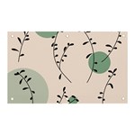 Plants Pattern Design Branches Branch Leaves Botanical Boho Bohemian Texture Drawing Circles Nature Banner and Sign 5  x 3 