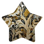 Flower Floral Pattern Floral Digital Spring Flora Botanical Blossom Bloom Vintage Star Ornament (Two Sides)