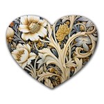 Flower Floral Pattern Floral Digital Spring Flora Botanical Blossom Bloom Vintage Heart Mousepad