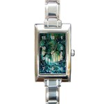 Trees Forest Mystical Forest Background Landscape Nature Rectangle Italian Charm Watch