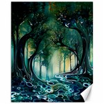 Trees Forest Mystical Forest Background Landscape Nature Canvas 11  x 14 