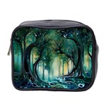 Trees Forest Mystical Forest Background Landscape Nature Mini Toiletries Bag (Two Sides)