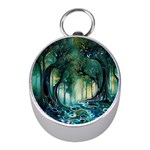 Trees Forest Mystical Forest Background Landscape Nature Mini Silver Compasses