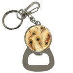 Vintage Peacock Feather Peacock Feather Pattern Background Nature Bird Nature Bottle Opener Key Chain