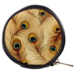 Vintage Peacock Feather Peacock Feather Pattern Background Nature Bird Nature Mini Makeup Bag