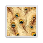 Vintage Peacock Feather Peacock Feather Pattern Background Nature Bird Nature Memory Card Reader (Square)