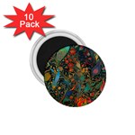Flowers Trees Forest Mystical Forest Nature Background Landscape 1.75  Magnets (10 pack) 