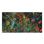 Flowers Trees Forest Mystical Forest Nature Background Landscape Satin Shawl 45  x 80 