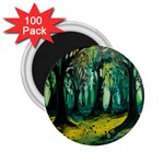 Trees Forest Mystical Forest Nature Junk Journal Landscape Nature 2.25  Magnets (100 pack) 